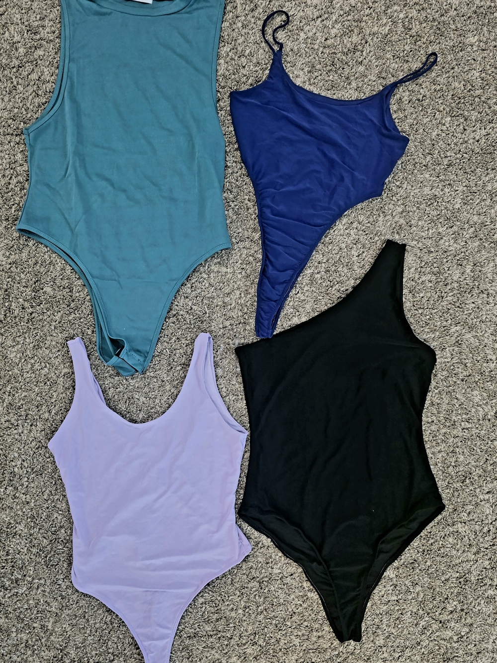Women’s Bodysuit Bundlr – Teal, Royal Blue, Lavender, Black